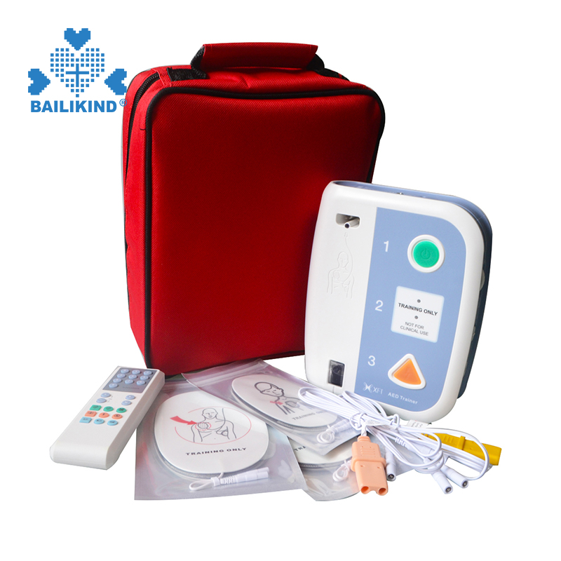 Cum se utilizează AED Trainer Automated External Defibrillator Predare Instruire de prim ajutor pentru CPR School Bilingual Teach Tools