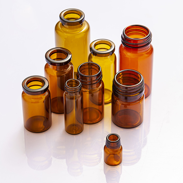 Flacoane de sticlă sterile pentru injecție tubulară transparentă chihlimbar pentru produse farmaceutice